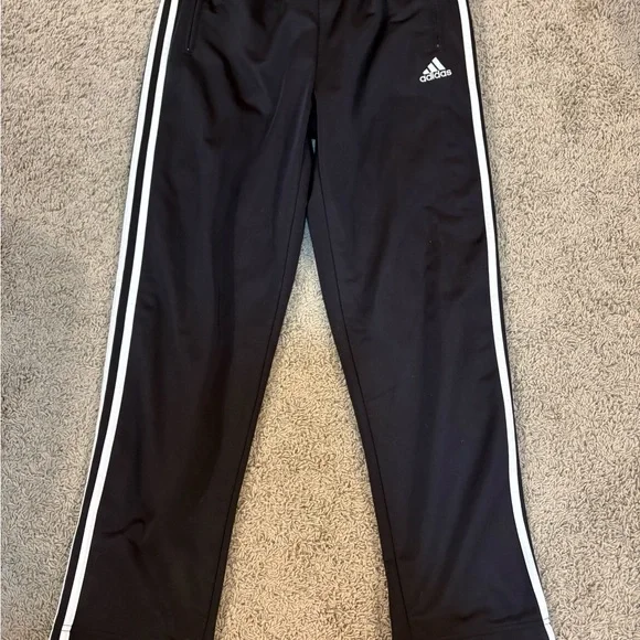 🤍🖤adidas • VINTAGE • black w/ white trim breakaway sweatpants • XL - Picture 9 of 11